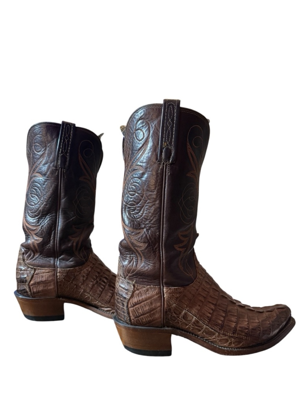 Lucchese Heritage Hornback Caiman Tail Leather Boots, Style # N4081, Rare! - Picture 4 of 12